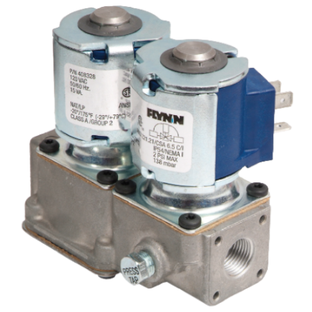 Flynn 408-040 Dual Solenoid Gas Valve 1/2" NPT 120V