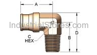 Alkon AQ69-DOT-4X6 1/4 X 3/8 NPT 90 degree swivel male elbow push to connect DOT approved