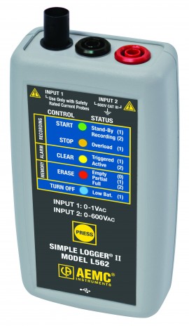 AEMC 2126.35 L562 Datalogger Ac 2 Channel W/Software