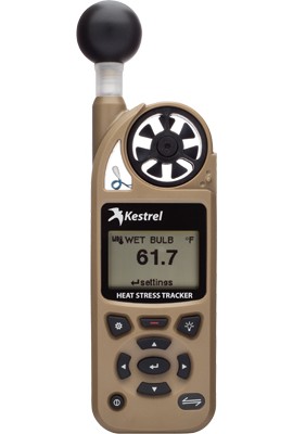 Kestrel 5400 Heat Stress Tracker Pro with LiNK, Compass Vane Mount Tan