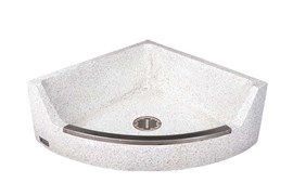 AcornTCR-28-BDS-KDG3 28" x 28" x 12" Height (1/4 Circle) Corner Terrazzo Mop Sink