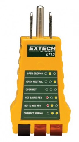 Extech ET15-10PK Receptacle Testers, Pack of 10