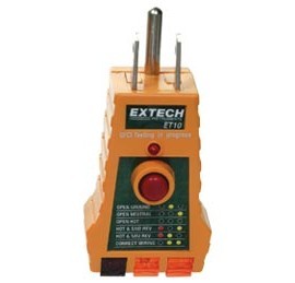 Extech ET10-10PK GFCI Receptacle Tester, Pack of 10