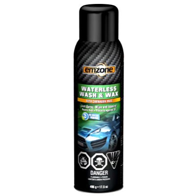 Emzone 44038 Waterless Wash & Wax 17.5oz Aerosol (12/case)