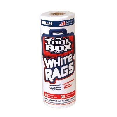 Sellars 51056 TOOLBOX Z400 White Rags Small Roll (30/Case)