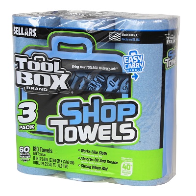 Sellars 54483 TOOLBOX Z400 Blue Shop Towel 3PK (8/Case)