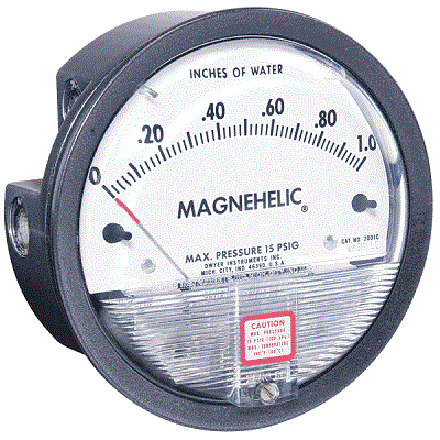 Dwyer 2025D-LT Magnehelic Differential Pressure Gauge 0-25" Low Temperature