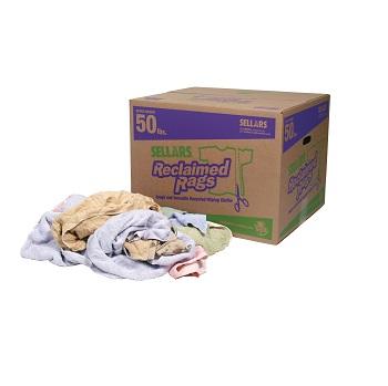 Sellars 99214 Multicolored Reclaimed Turkish Towel Rags (50lb box)