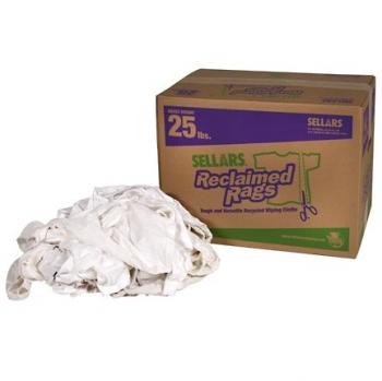 Sellars 99215 White Reclaimed Knit/Polo Rags (25lb box)